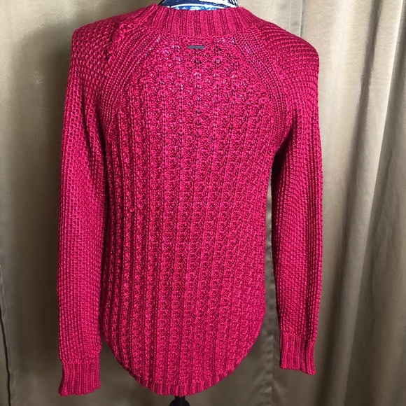 Calvin Klein Red long Sleeve Cable Knit Sweater - Picture 6 of 15